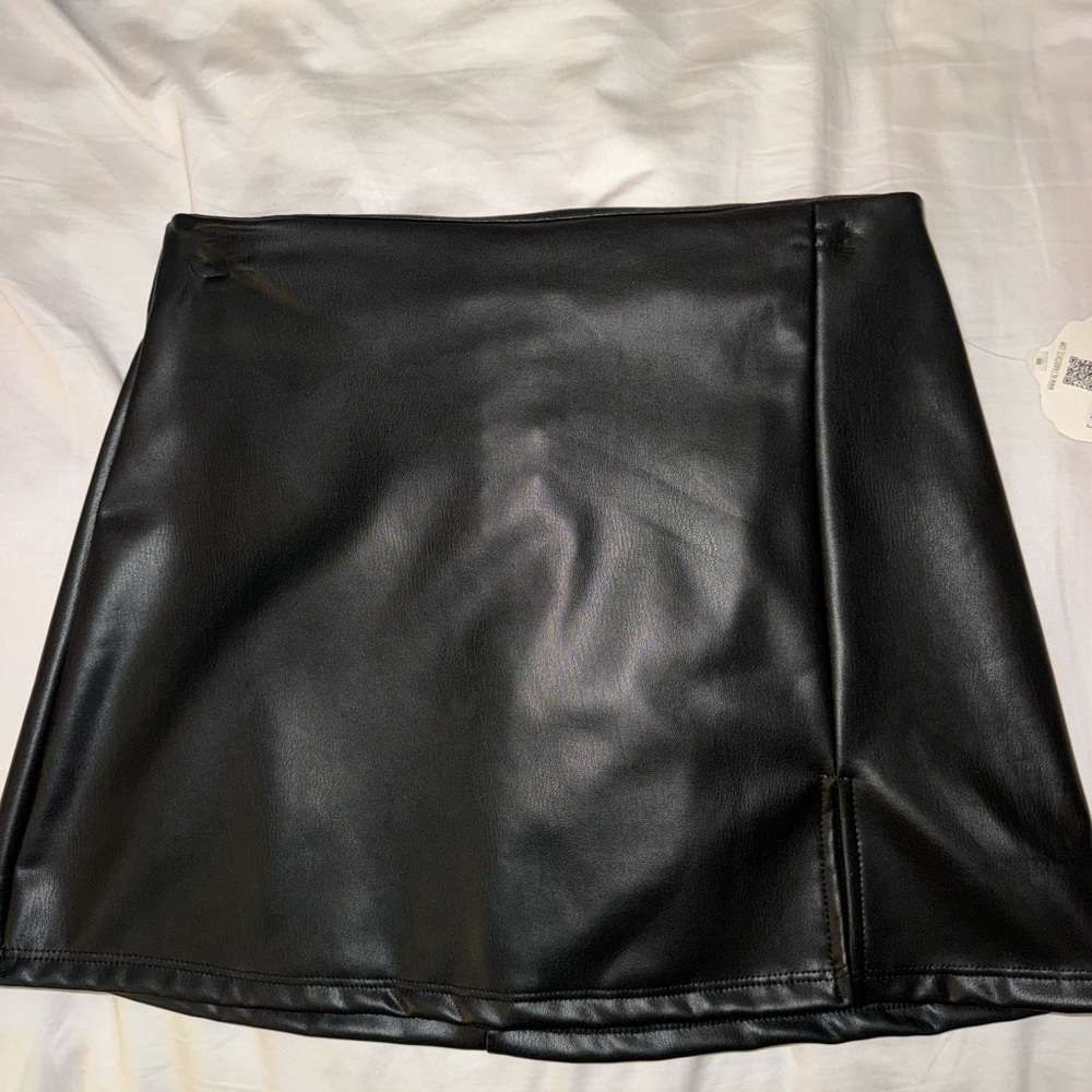 Altar’d State Black Leather Skirt